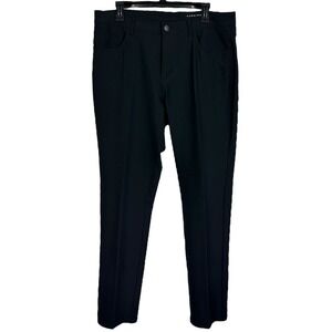 Dunning Golf‎ Men's 35x32 Performance Golf Pants Quick Dry Stretch Solid Black